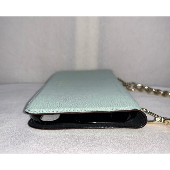 Kate Spade Crossbody Iphone X & Xs Folio Case 8ARU2317 Misty Mint - Picture 8 of 11